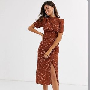 ASOS Midi Tea Dress with Polka Dots